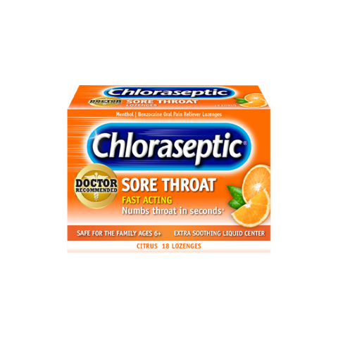Chloraseptic Sore Throat 15 Lozenges Citrus Flavor