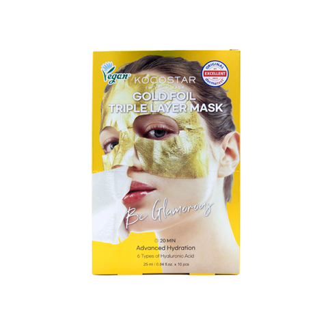 Korean KOCOSTAR Triple Layer Gold Face Mask