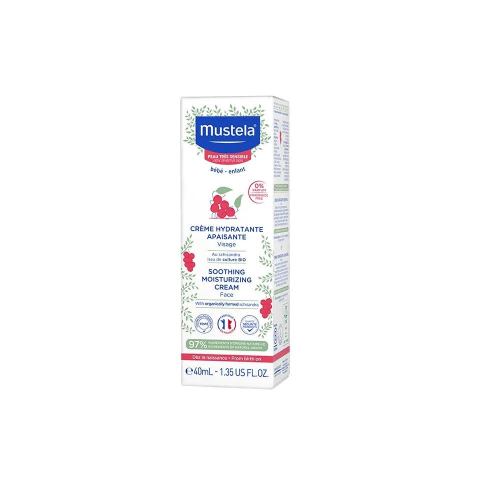 Mustela Soothing Moisturizing Cream - Creme Hydratante Apaisante Visage 40ml