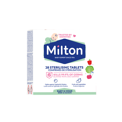 Milton Sterilising Tablets 28 Tablets for baby bottle sterilization feeding accessories pacifiers breast pump parts fruits and vegetables cold water sterilization