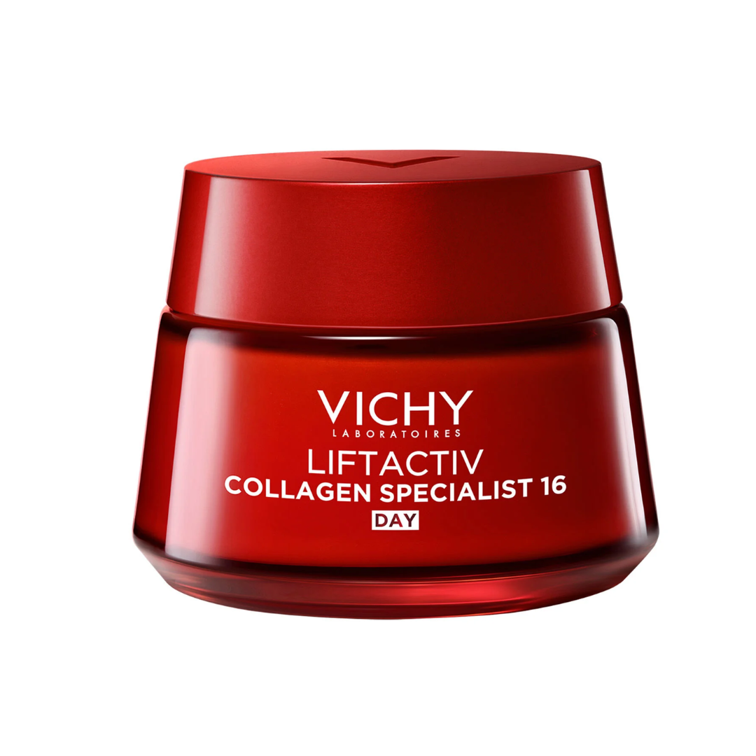 Vichy Liftactiv Collagen Specialist 16 day cream jar on a white background