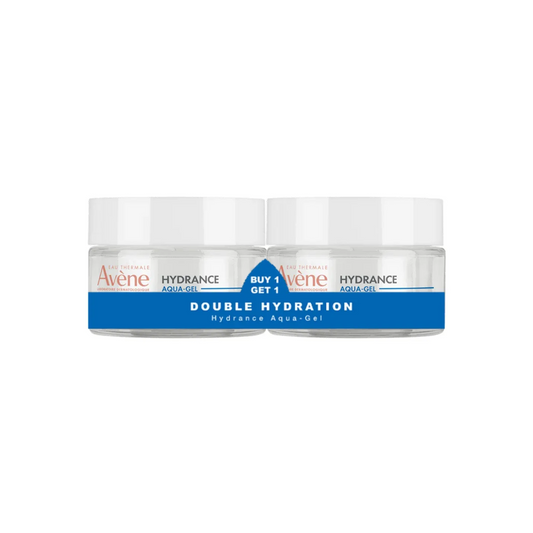 Avene Hydrance Aqua-Gel 50ml duo pack buy one get one free lightweight hydrating gel cream for sensitive dehydrated skin