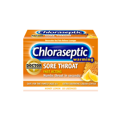 Chloraseptic Sore Throat 15 Lozenges Honey Lemon Flavor