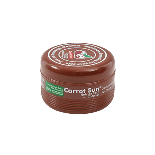 Carrot Sun Coconut tanning cream for deep bronzing fast tanning and hydrated golden summer skin