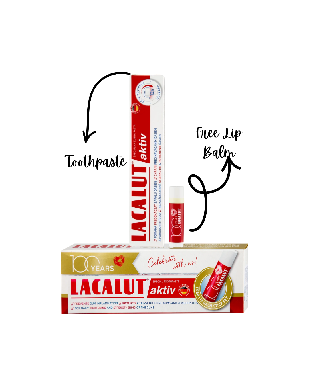 Lacalut Aktiv Toothpaste 75ml for gum protection and daily oral care