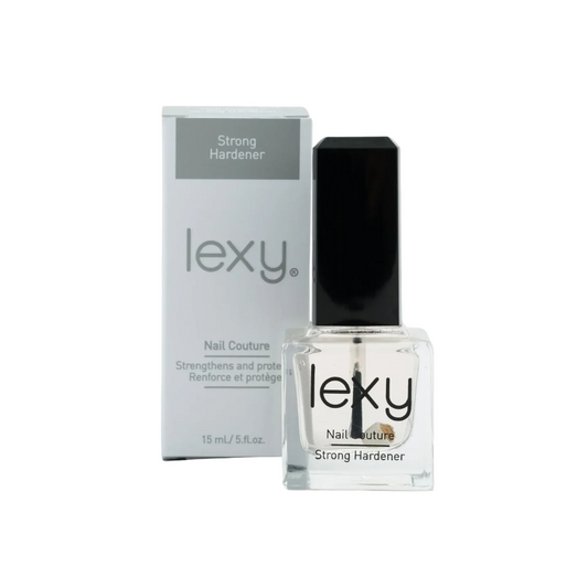 Lexy Nail Couture Strong Hardener 15ml clear nail strengthening treatment for weak, brittle, peeling, and splitting nails.