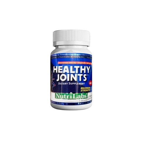 NutriLabs Healthy Joints dietary supplement containing Glucosamine 2000mg and Chondroitin 1200mg to support cartilage, joint flexibility, and mobility.