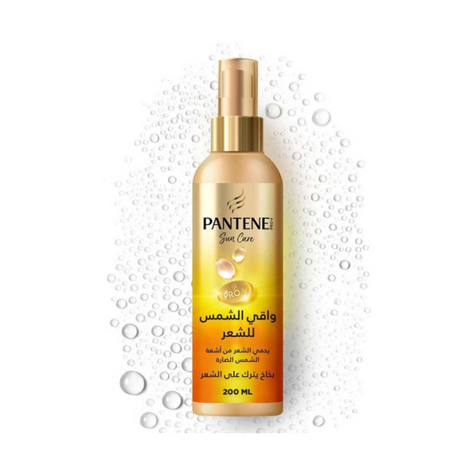 Pantene Sun Care Hair UV Protection Spray 200ml with Pro-V formula to help protect hair from UV rays, chlorine, saltwater, and heat damage.