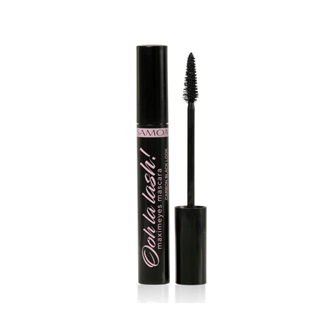Samoa Oh La Lash! Maximeyes Mascara in Carbon Black with a precision volumizing brush for fuller, longer, and beautifully defined eyelashes.