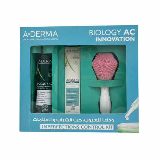 A-DERMA Biology AC Imperfections Control Kit for acne-prone and sensitive skin