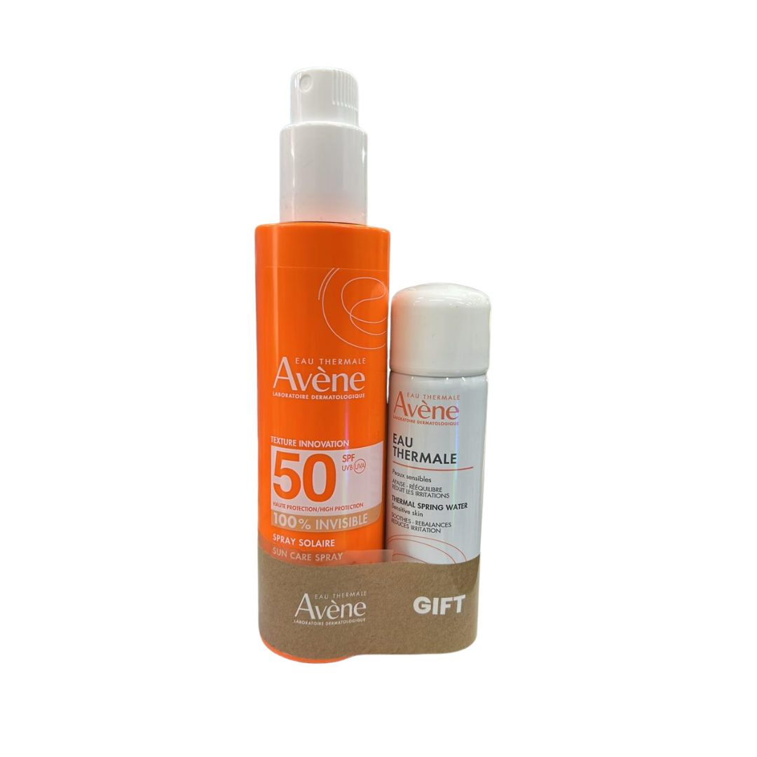 avene sunscreen spray spf50 thermal water set