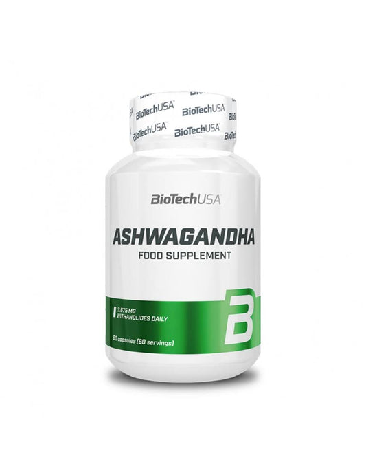 Biotech Ashwagandha 60 Capsules used for stress relief and energy