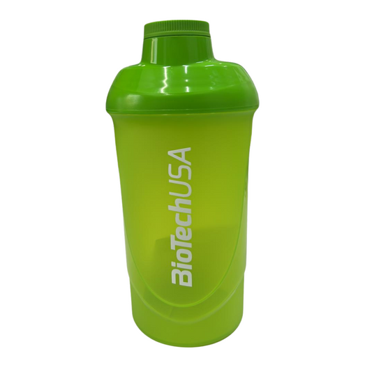 BioTech USA protein shaker bottle green color