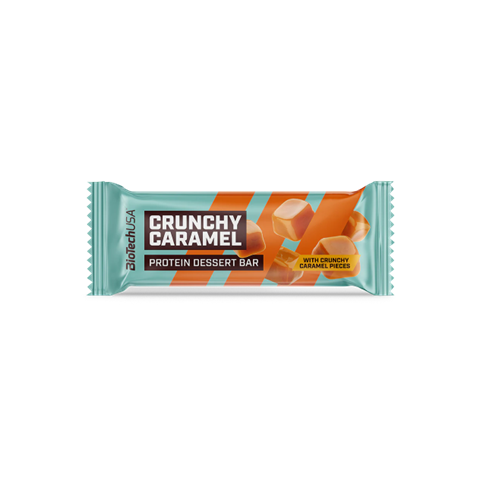 Biotech Crunchy Caramel Protein Dessert Bar – High Protein Snack (50 g)