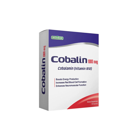 Cobalin 1000mcg (Vitamin B12) 30caps GreenMade