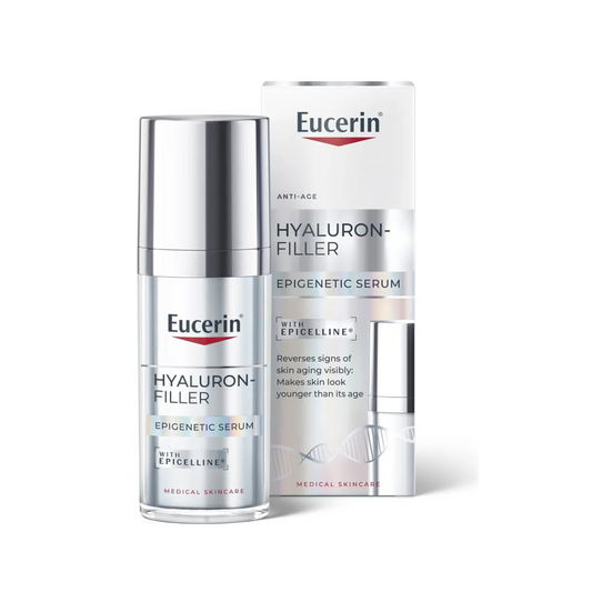 Eucerin Hyaluron-Filler serum packaging on a white background