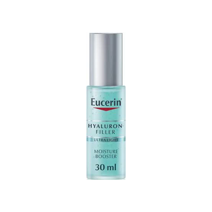A bottle of Eucerin Hyaluron Filler Moisture Booster Serum, 30ml.
