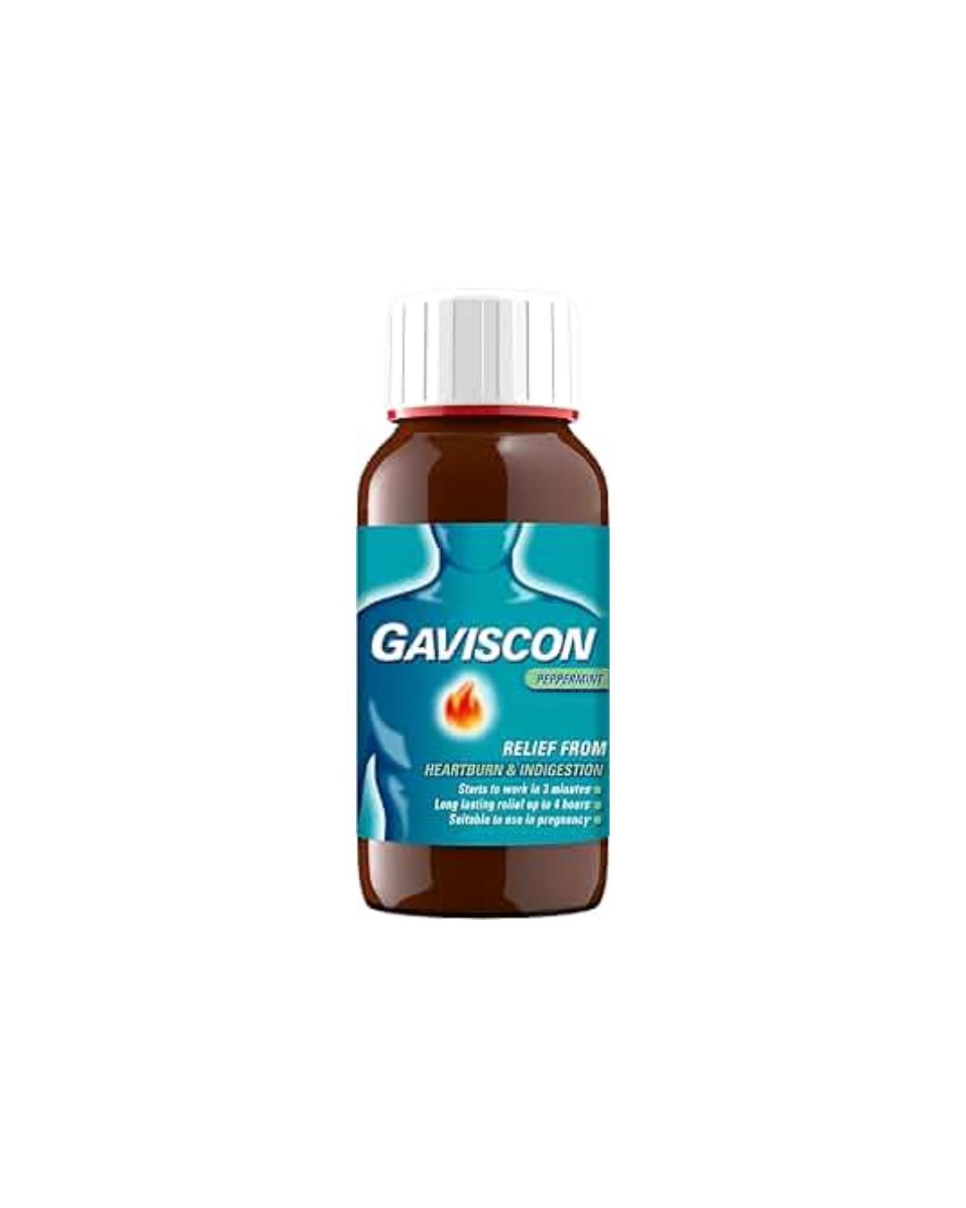 Gaviscon Peppermint liquid relief from heartburn, acid reflux and indigestion
