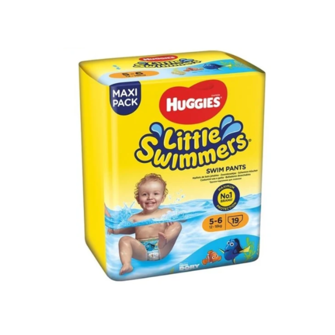 Huggies Little Swimmers Size 5-6 disposable swim pants 12-18 kg Maxi Pack with 19 pants