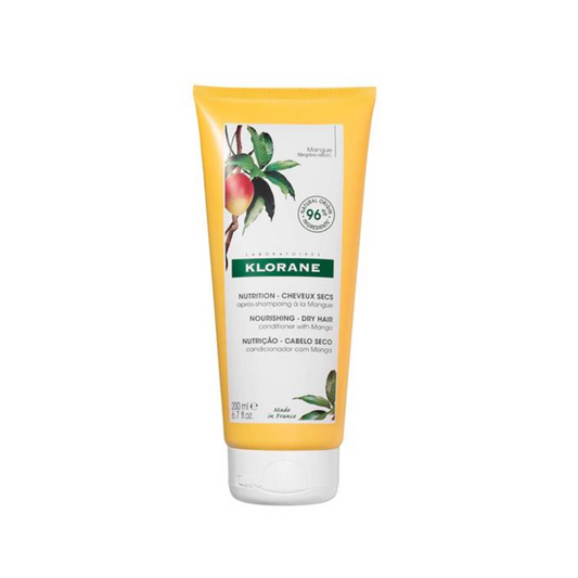 Klorane hair care product with mango illustration on a white background
