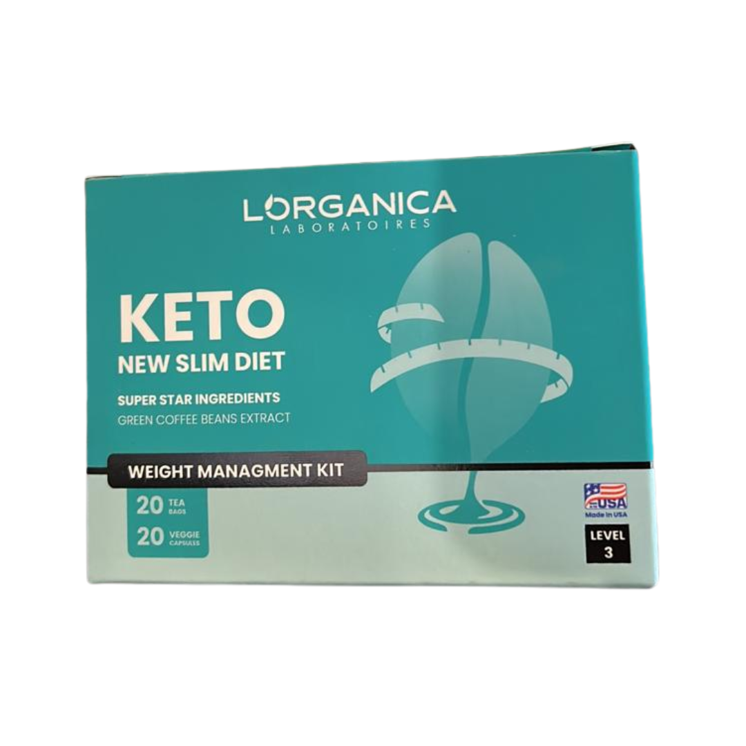 Lorganica Keto New Slim Diet weight management kit with tea and capsules