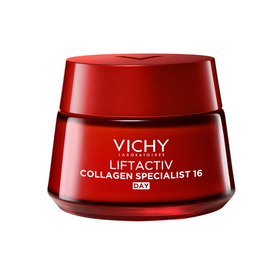 Vichy Liftactiv Collagen Specialist 16 day cream jar on a white background