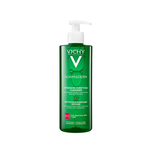 Vichy Normaderm bottle on a white background
