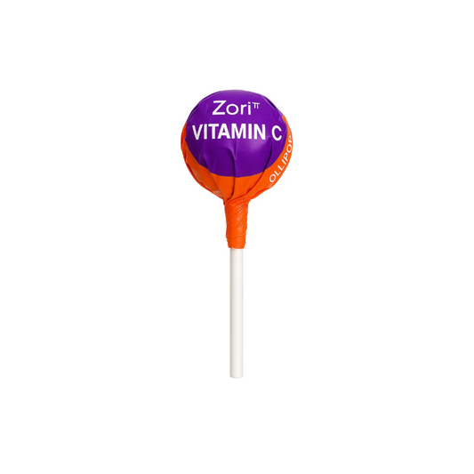 Zori Vitamin C lollipop for immune support, vitamin C candy supplement for kids and adults